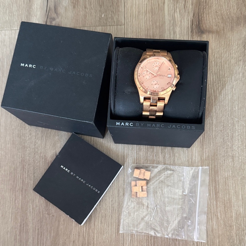 Marc by Marc Jacobs Rose Gold Tone Chronograph Bracelet Watch